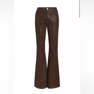 Frame Le High Flare Coated Jeans dark brown 31